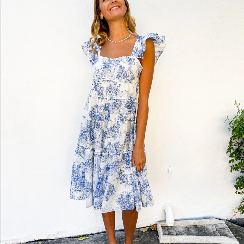 Painted Islands Ruffled Mini Dress